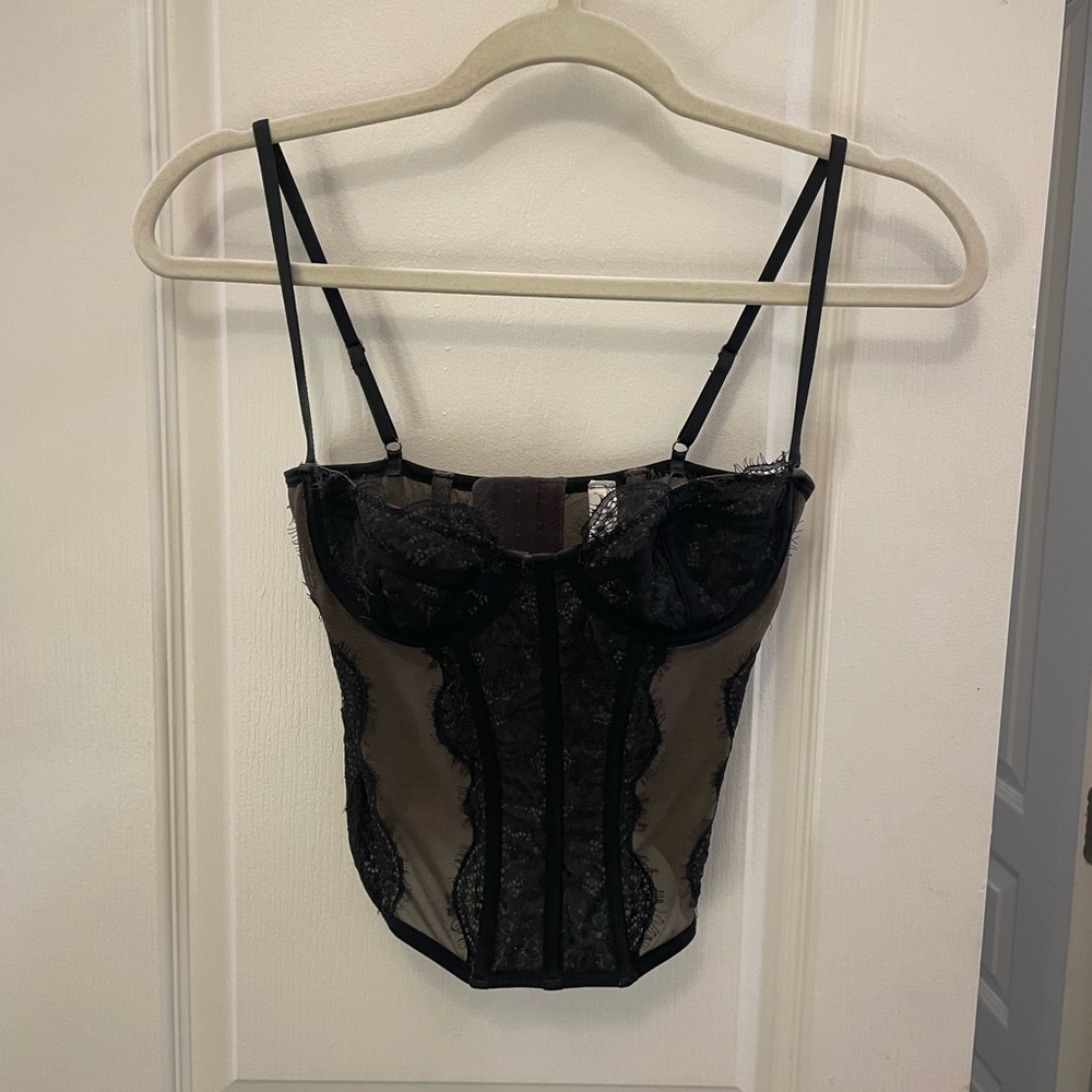 Urban Outfitters out from under corset lace top